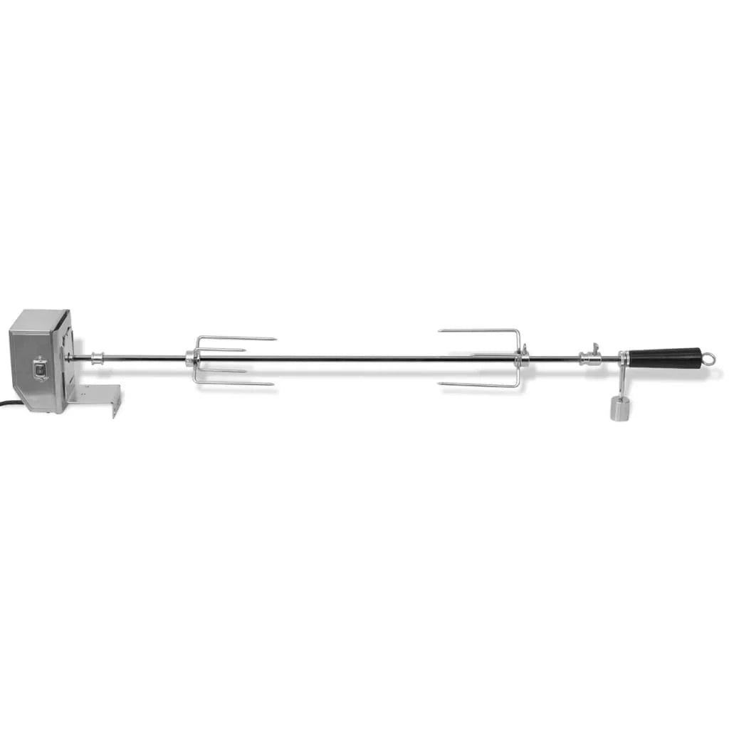 Espeto Giratório para Churrasco com Motor Profissional de Aço Inoxidável 900 mm Vidaxl