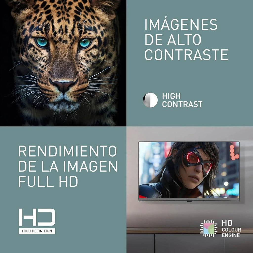 Panasonic TB-24S40AEZ, Série S40 24 Polegadas HD LED Smart TV, 2024, TiVo, Controle de Voz Google e Alexa, Modo de Jogo, Reprodutor Multimídia, HDR, HDMI, WLAN, Experiência Visual Excepcional