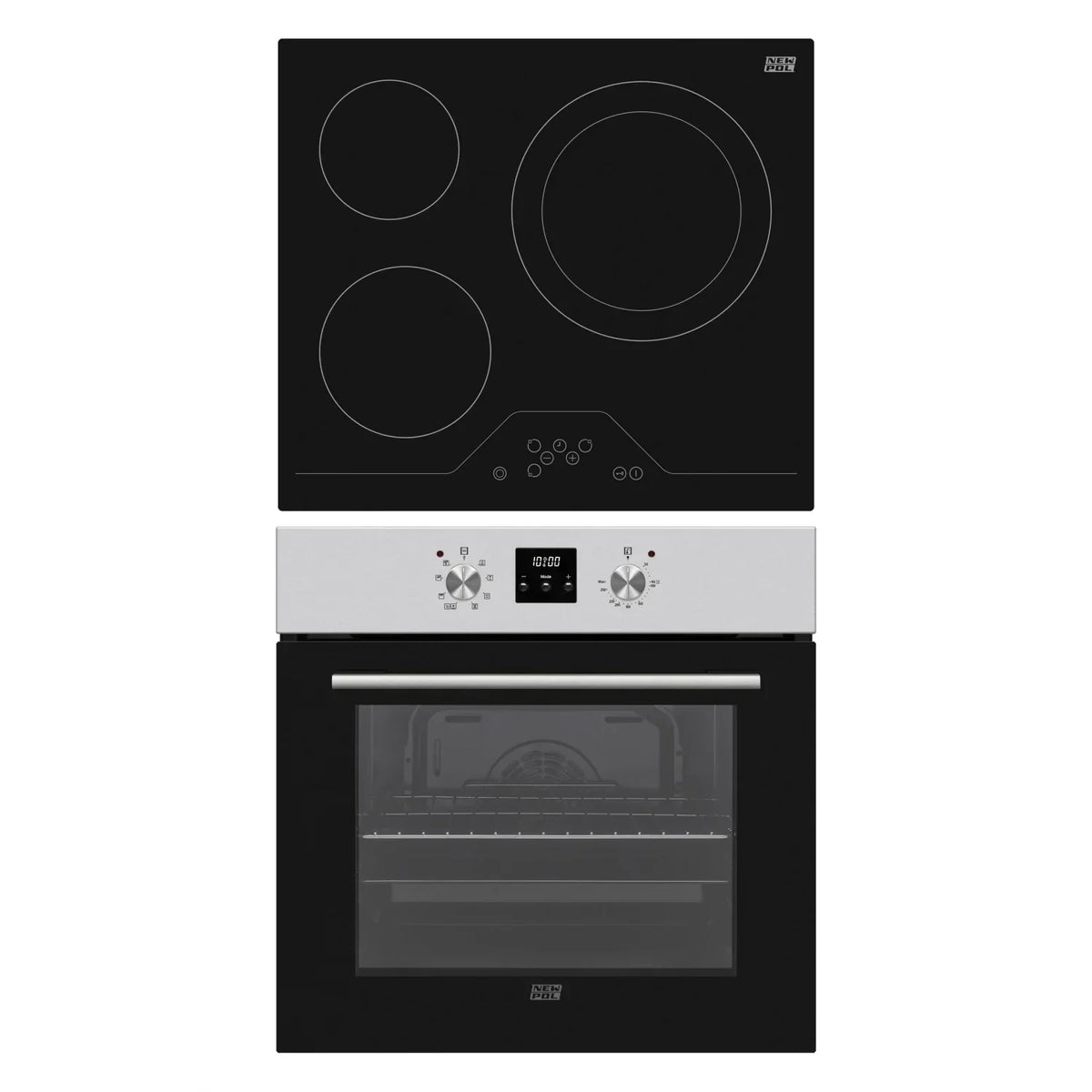 Conjunto Forno e Placa Vitrocerâmica Newpol A NVH3Z8P