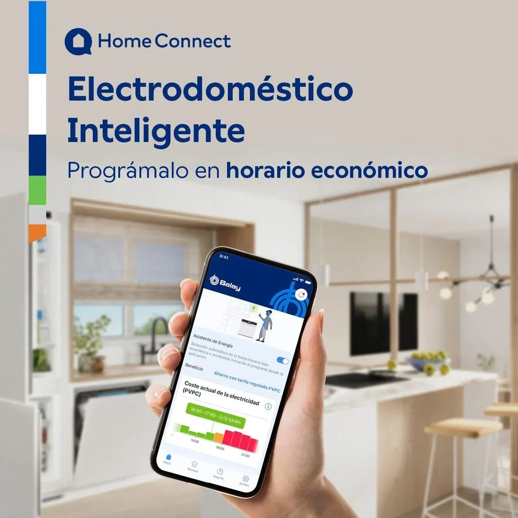 Máquina de Lavar Louça Balay, integrável, 45 cm, Motor Extra Silencioso, Home Connect, Infolight, Instalação Alta, 3VT4031NA.