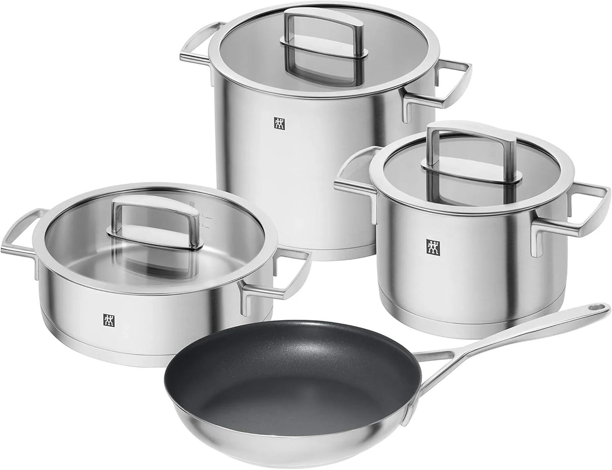 Conjunto de Panelas ZWILLING, 5 peças, 4 tampas, adequado para indução, aço inoxidável, Vitality