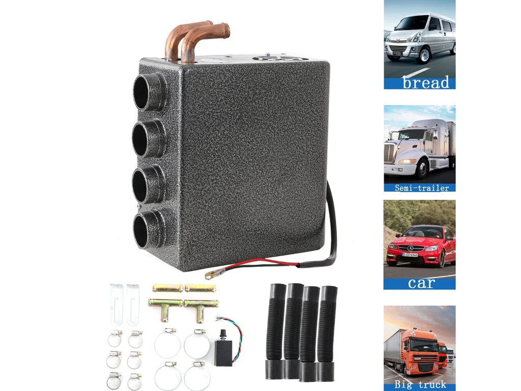 Aquecedor de Carro, 12V, 80W, Núcleo de Aquecimento de Cobre, Eficiente em Energia, Baixo Ruído OEM