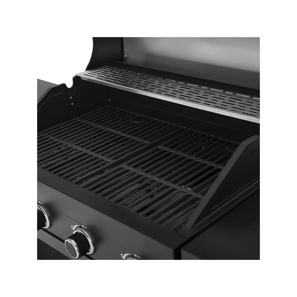 Churrasqueira a Gás para Cozinha Externa - 12 Kw - 4 Queimadores - Preta