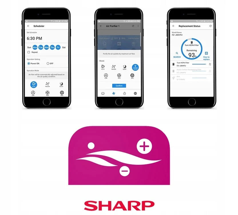 Purificador de ar Sharp KI-N52EU-L 3 em 1 umidificador ionização aplicativo