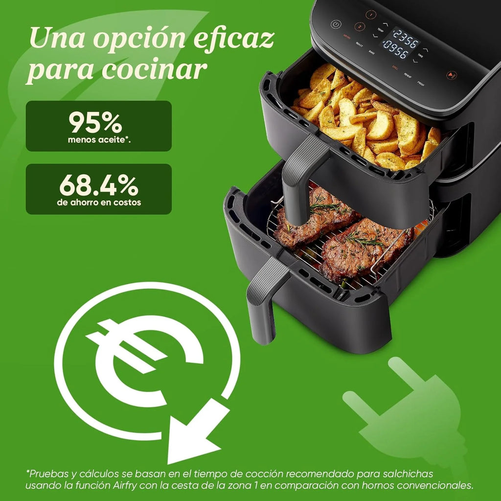 Cosori Turbo Tower Fritadeira de Ar 10,8L com Cestas Verticais, Cozedura em 3 Níveis que Poupa Espaço, 2630 W, 6 funções, 2 Motores DC, Mais de 50 Receitas Completas Online
