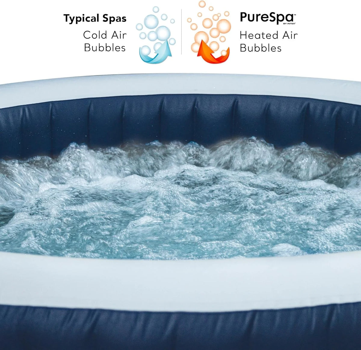 Intex SPA Inflável 4 Pessoas Bubble Massage Azul Marinho (55084)