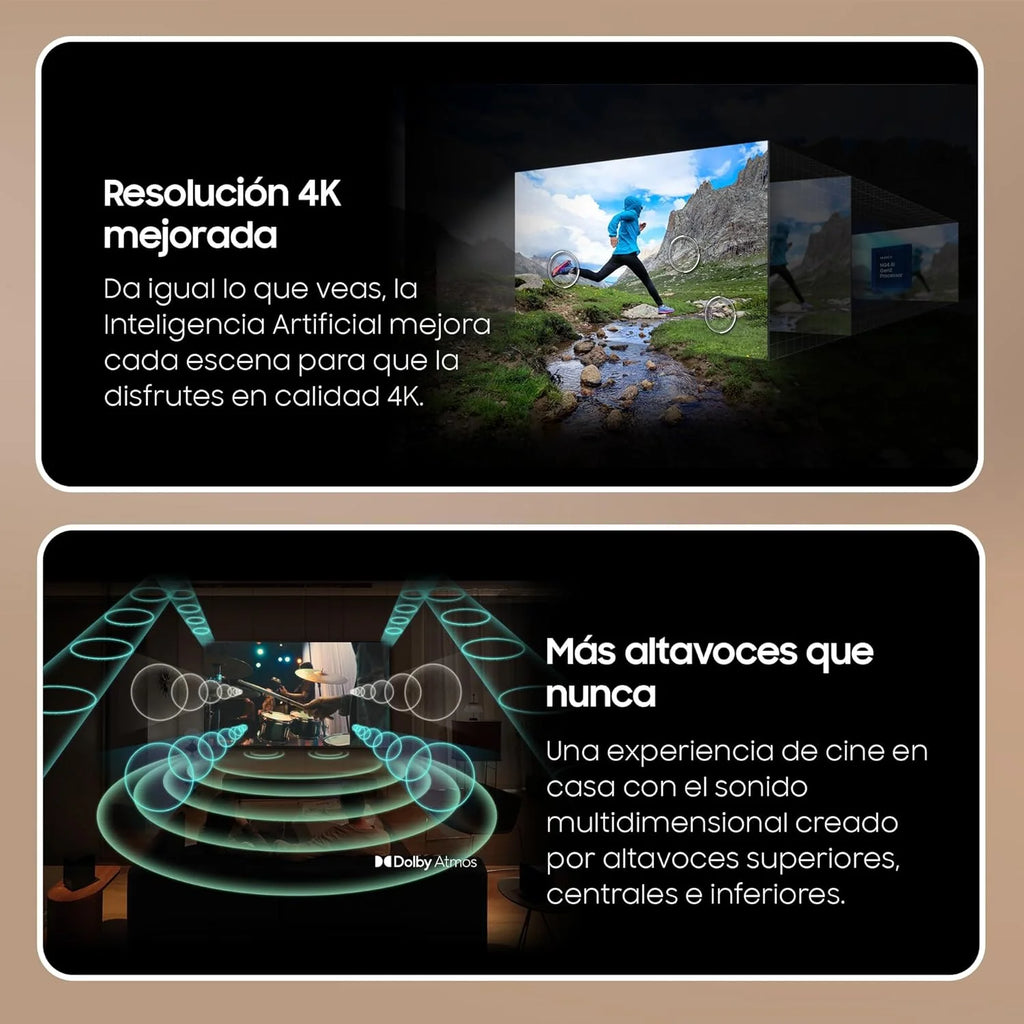 Smart TV 55 polegadas Neo QLED QN90D 4K Mini LED com Resolução 4K Aprimorada, Processador NQ4 AI Gen2 com Inteligência Artificial, Dolby Atmos, Q-Symphony e Motion Xcelerator 144 Hz