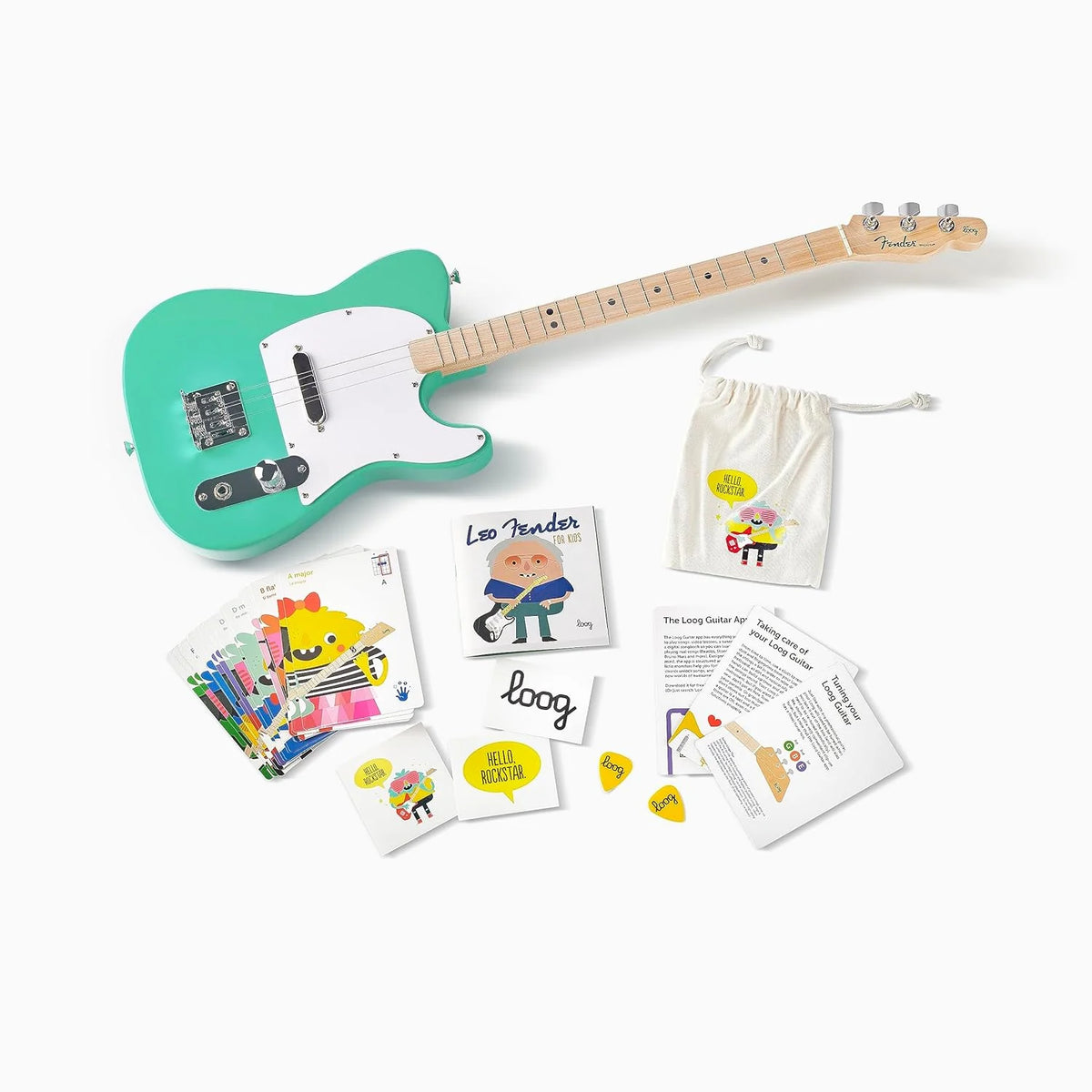 Fender x Loog Telecaster - Guitarra infantil de 3 cordas
