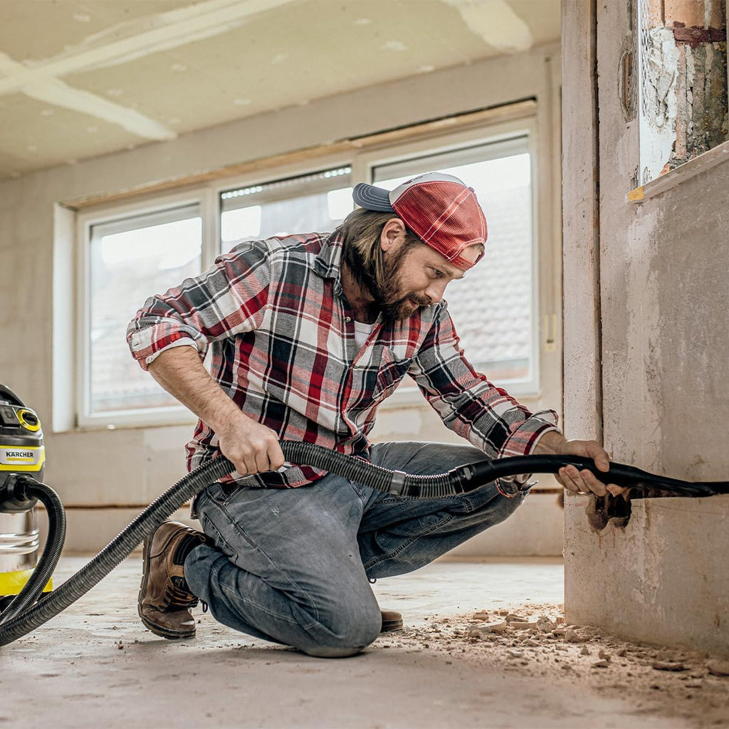 Kärcher, Aspirador de Pó e Líquidos WD 6 P S V-30/6/22/T, Filtro cartucho, 1300 W, Mangueira de aspiração de 2 m e armazenamento de mangueira, Função soprador, Amarelo/Preto, Tanque de 30 l