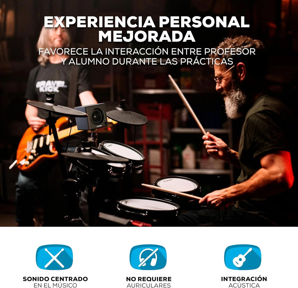 Alesis Nitro Max Kit Bateria Eletrônica com Pads de Mesh Silenciosos, Caixa Dual-Zone de 10", Bluetooth, Mais de 440 Sons Autênticos, Aulas Drumeo, USB MIDI, Pedal de Bumbo