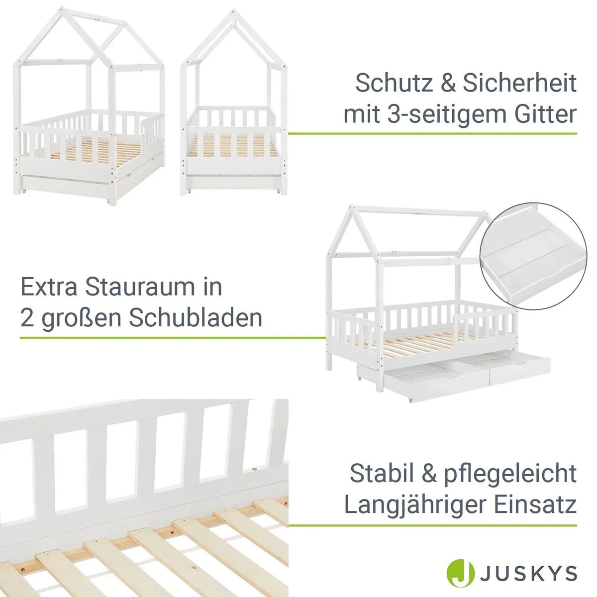 2026 Cama infantil Marli 90 x 200 cm com gavetas de armazenamento