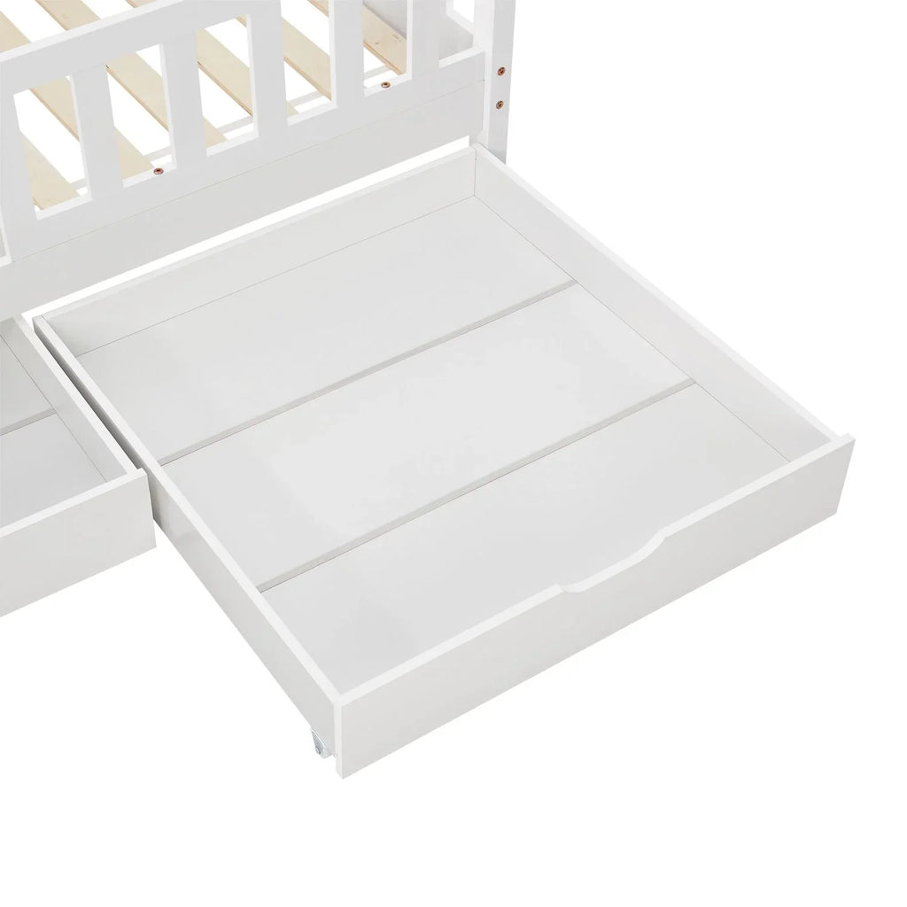 2026 Cama infantil Marli 90 x 200 cm com gavetas de armazenamento