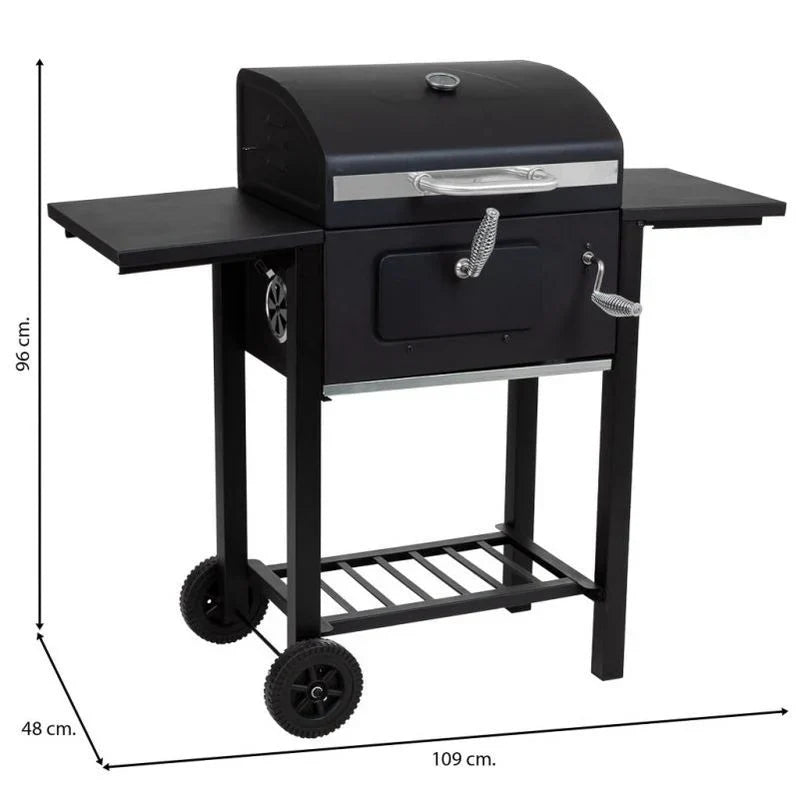 Carrinho de Churrasco de Metal Preto