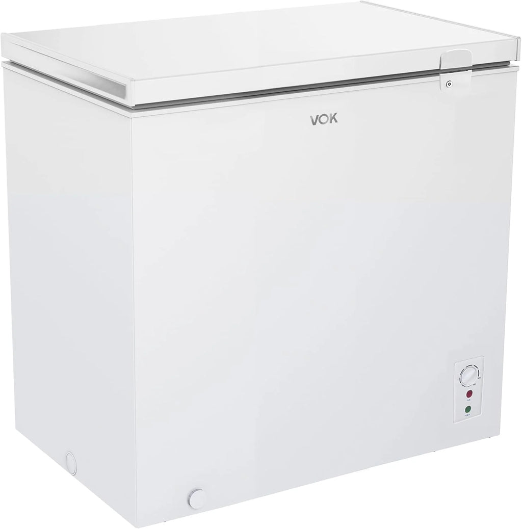 VOK Freezer Horizontal 194 L Largura 81,8 cm - Função Dupla, Congelamento Rápido, Luz LED, Trava de Segurança, Autonomia de 23 h, Branco