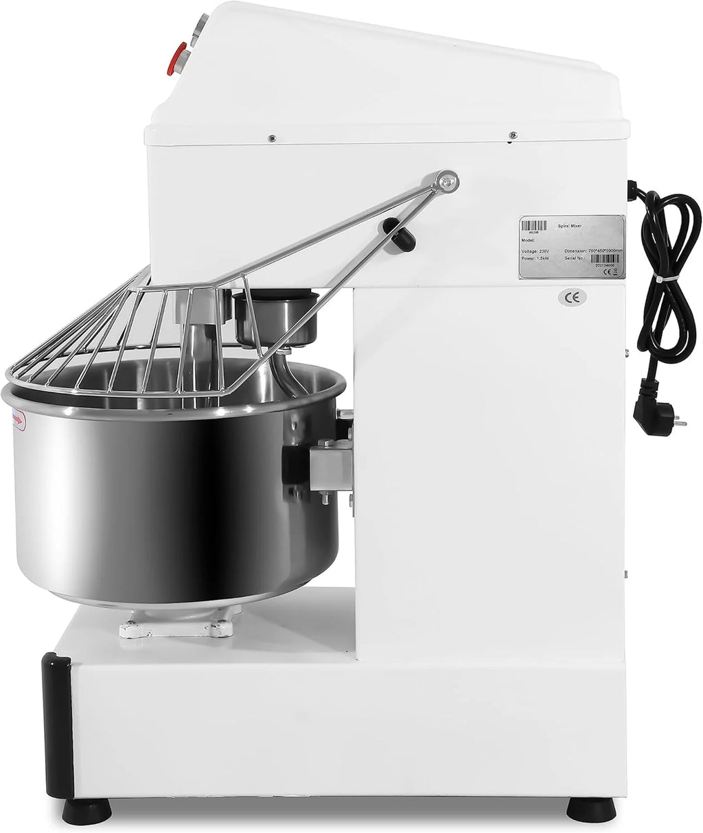 MBH - Amassadeira industrial de 20 litros para padaria, confeitaria e hotelaria. Amassadeira espiral profissional para fazer massa de pão e pizza.