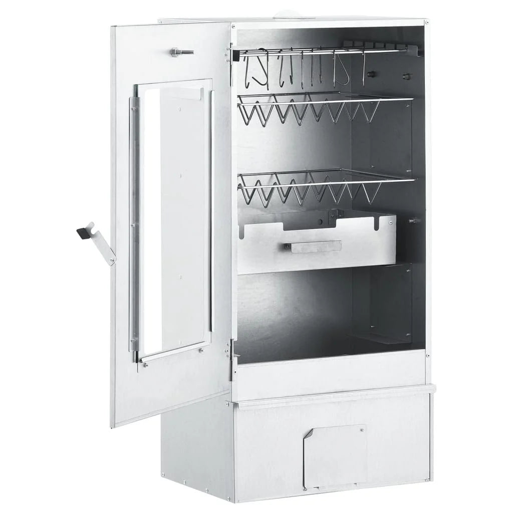 Forno Defumador de Churrasco com Mesa Aço Galvanizado Vidaxl