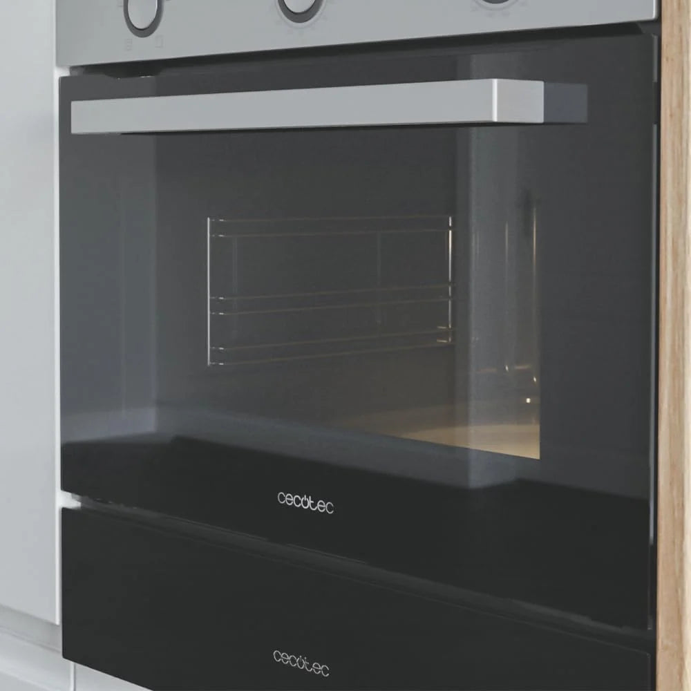 Forno Embutível Cecotec 45cm de Altura Convencional Bolero Hexa C134500 Inox A. 2600W, Capacidade de 56L, Baixo Consumo, 4 Funções, Temporizador, Limpeza a Vapor, Cozedura a Vapor
