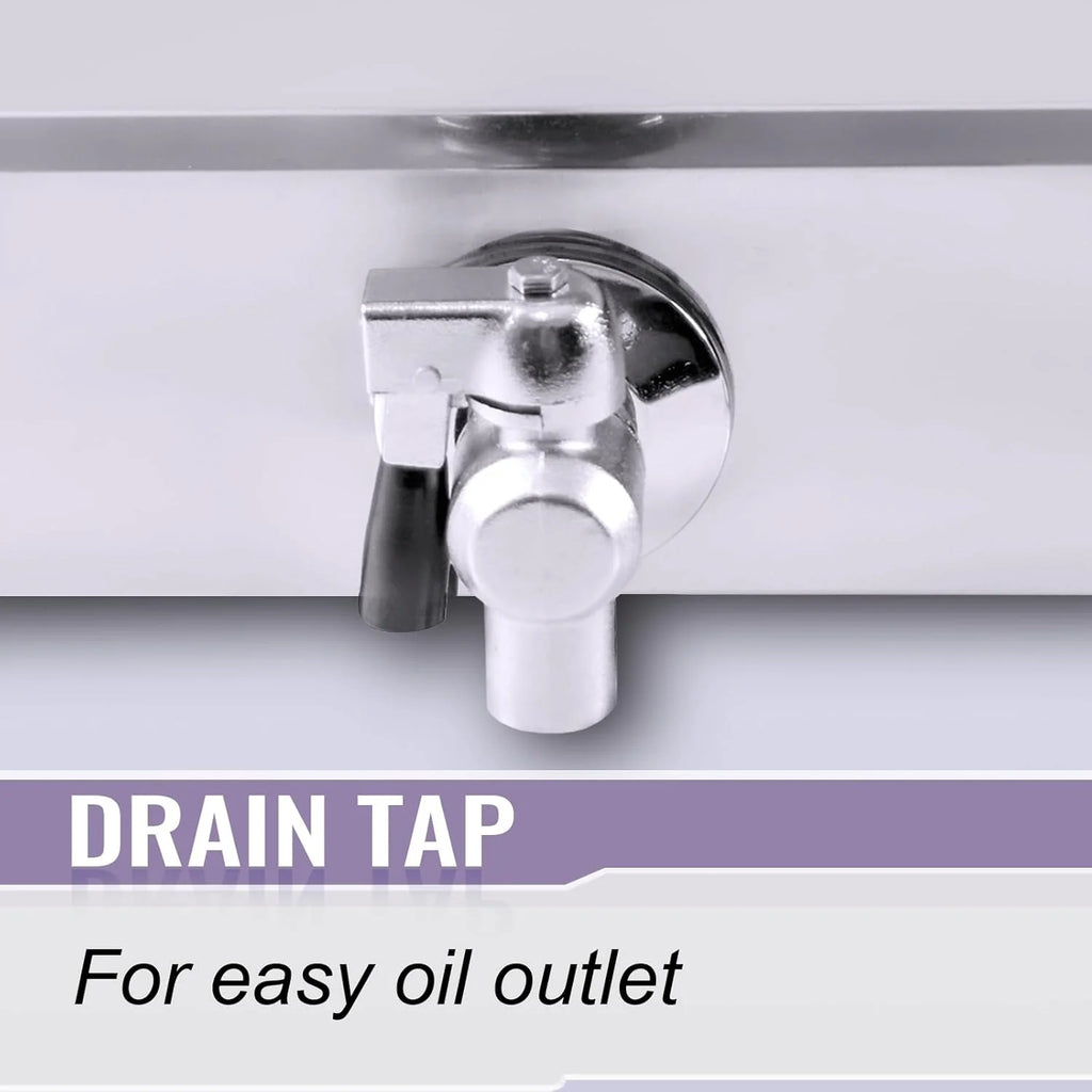 Fritadeira Elétrica Inox 16L Profissional Comercial, 3000W Aço Inoxidável Fritadeira com torneira