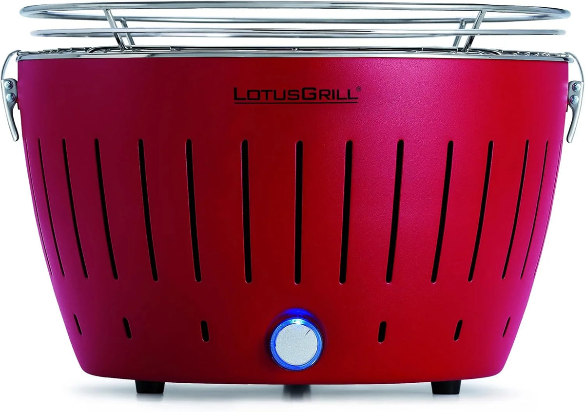 LotusGrill G-RO-34 - Churrasqueira de carvão sem fumaça 35 x 26 x 23.4, cor vermelha