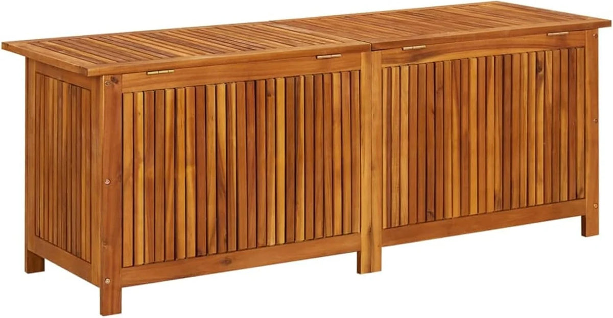 ARKEM Caixa de Armazenamento para Jardim Madeira Maciça Acácia 150x50x58 cm Móvel de Exterior Armário de Jardim Exterior Banco Arca para Jardim Exterior