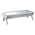 Bandeja Para Churrasco Aço Inoxidável Prateado 118x42x30,5 Cm Vidaxl