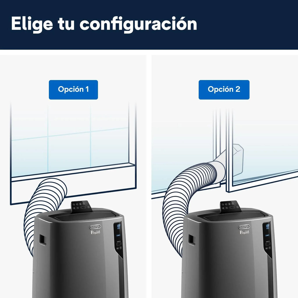 Pingüino PACEL112 Silent Ar Condicionado Portátil Silencioso com Tecnologia Eco Real Feel e Cool Surround, Função Desumidificadora, 2.9 kW, 63 dB, Plástico, Preto, Classe A, até 110m3