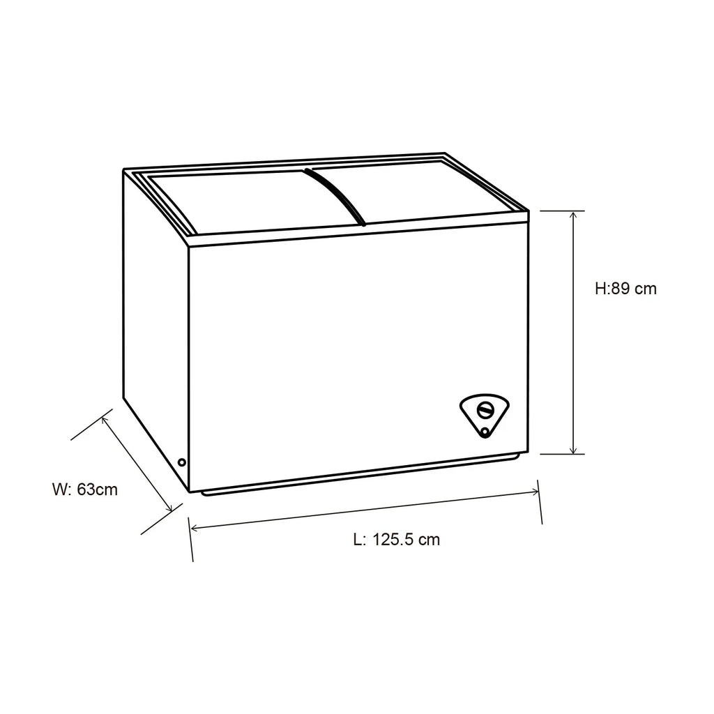 2026 Freezer Branco 125,5x89 cm 254 Litros com Dois Compartimentos