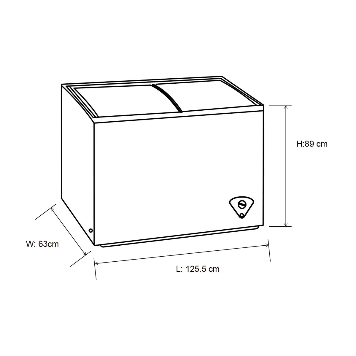 2026 Freezer Branco 125,5x89 cm 254 Litros com Dois Compartimentos