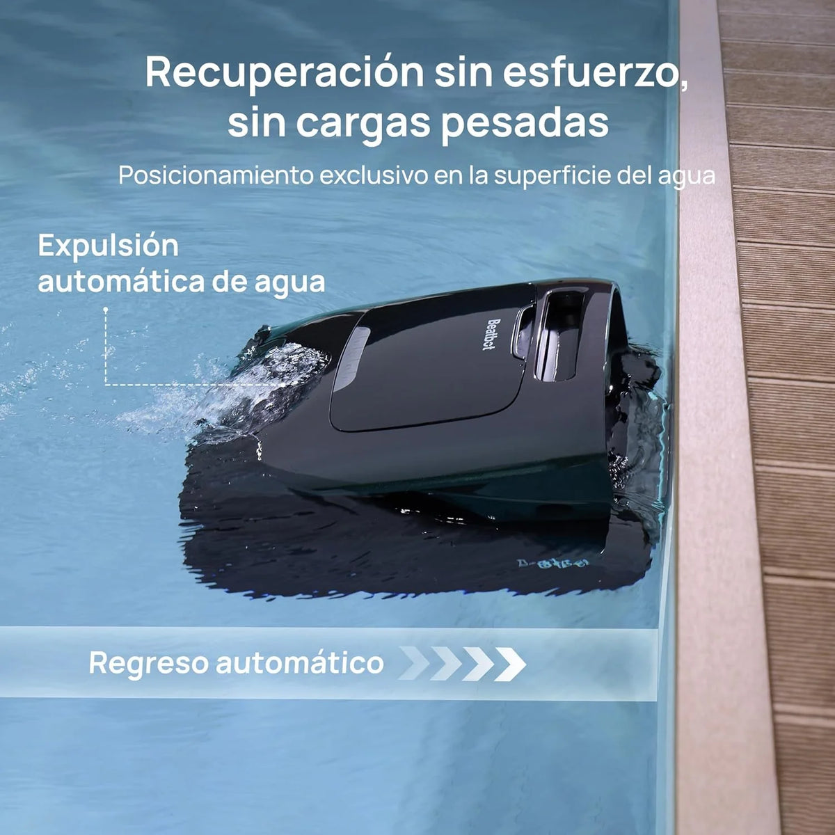 Beatbot AquaSense 2 Pro - Robô Aspirador de Piscina, Limpeza 5 em 2 Inigualável, Limpa a Superfície da Água com Navegação Remota, Estacionamento em Superfície, Clareia a Água, para Piscinas