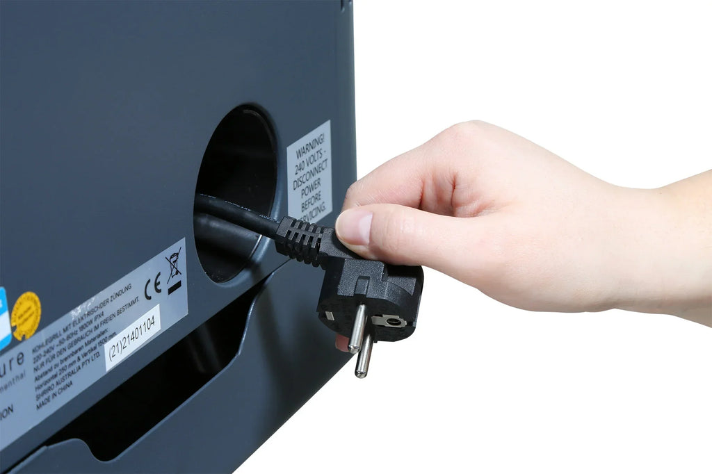 2026 Churrasqueira a Carvão com Ignição Elétrica – 1400W Fast Flame Ignition™ – Inclui Espeto Giratório (15 kg) e Suporte de Chão