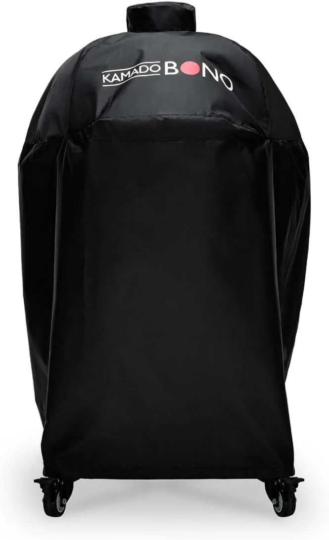 Kamado BONO BBQ - Churrasqueira Grande XXL com 10 acessórios - Ø 64 cm Churrasqueira Kamado com Acessórios - Grelhador defumador vermelho para terraço, varanda ou jardim