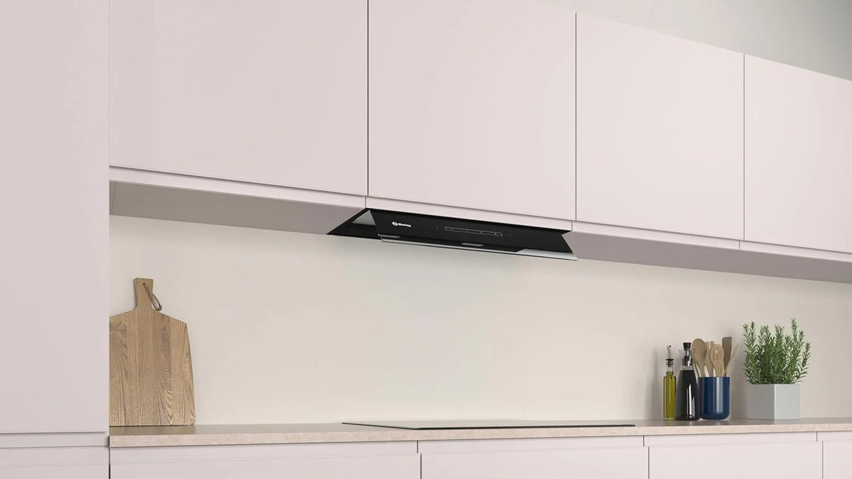Balay – Coifa Decorativa Integrável, 60 cm de largura, 4 níveis de extração, Instalação em Saída de Fumaça ou Recirculação, Preto, 3BD967GN