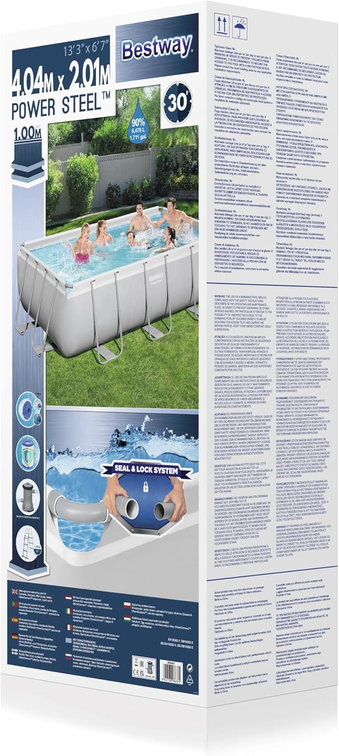 Piscina Retangular Power Steel™ 4.04m x 2.01m x 1.00m