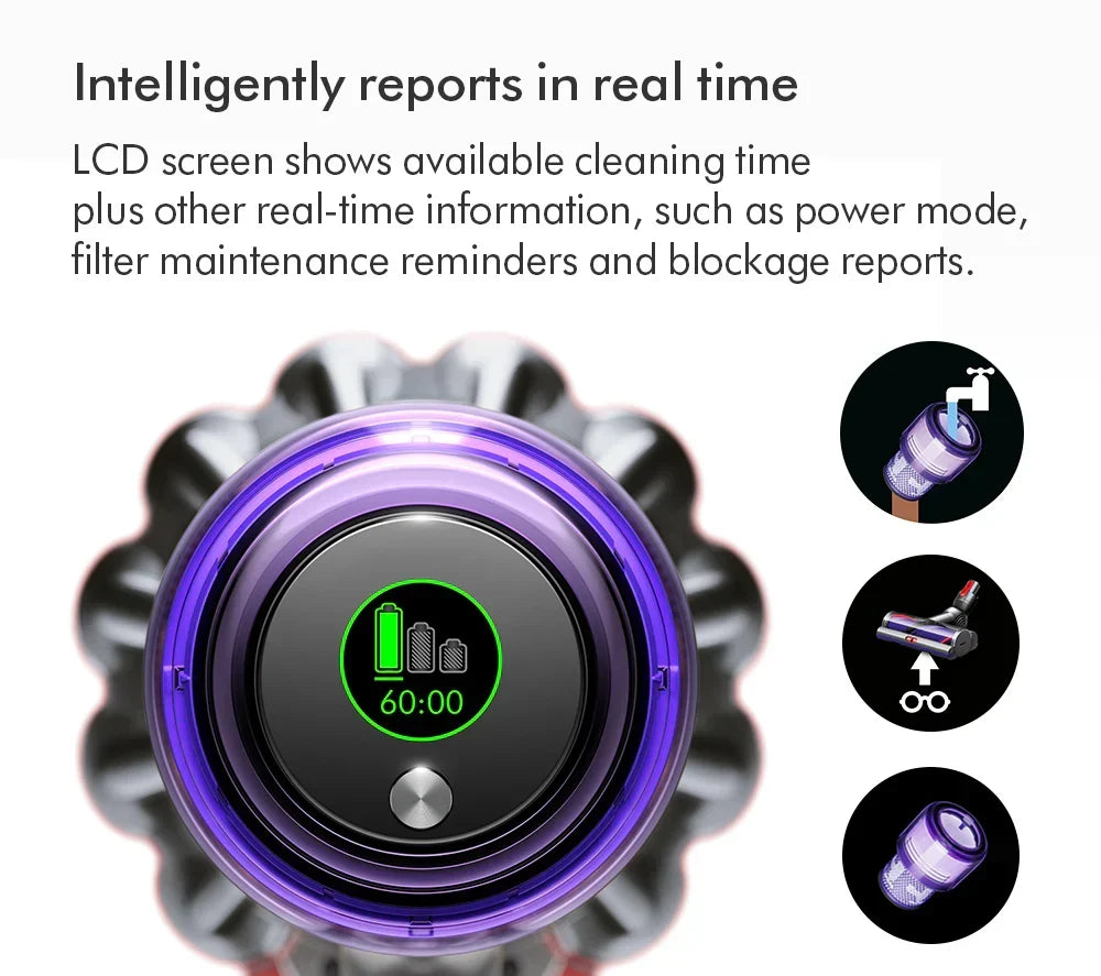 Dyson V11 Extra Aspirador Vertical Sem Fio 2026 – Até 60 minutos de autonomia – Acabamento Níquel e Vermelho