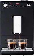 Melitta, Solo E950-222, Cafeteira Superautomática com Moedor, 15 Bares, Café Expresso em Grão, Limpeza Automática, Personalizável, Preto Puro