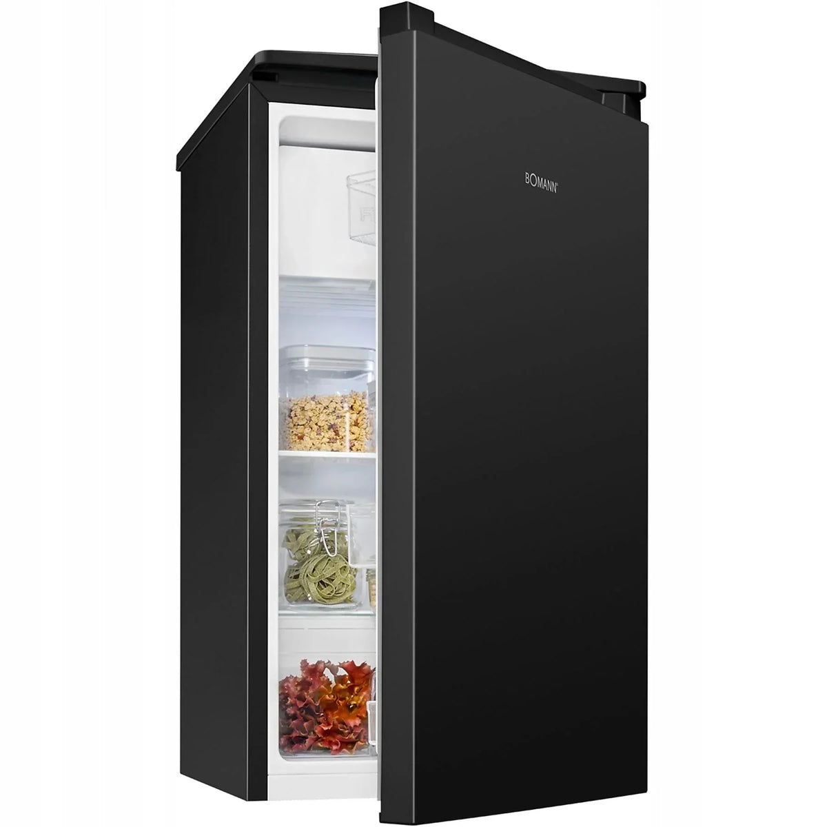 Bomann Refrigerador de Porta Única Preto 91L KS 7254