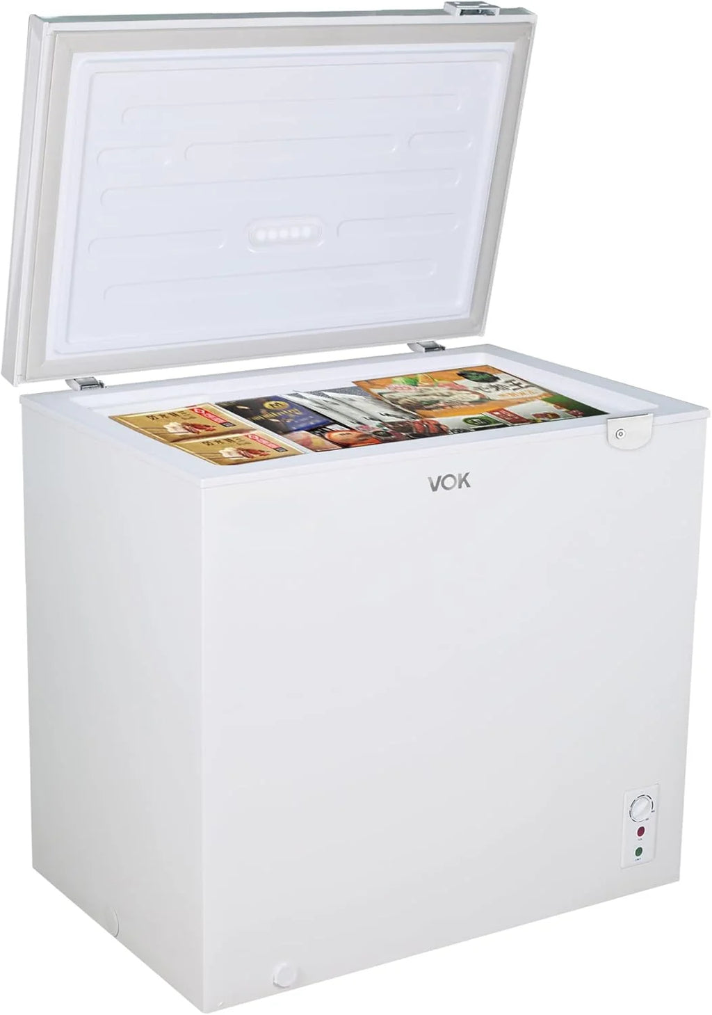 VOK Freezer Horizontal 194 L Largura 81,8 cm - Função Dupla, Congelamento Rápido, Luz LED, Trava de Segurança, Autonomia de 23 h, Branco