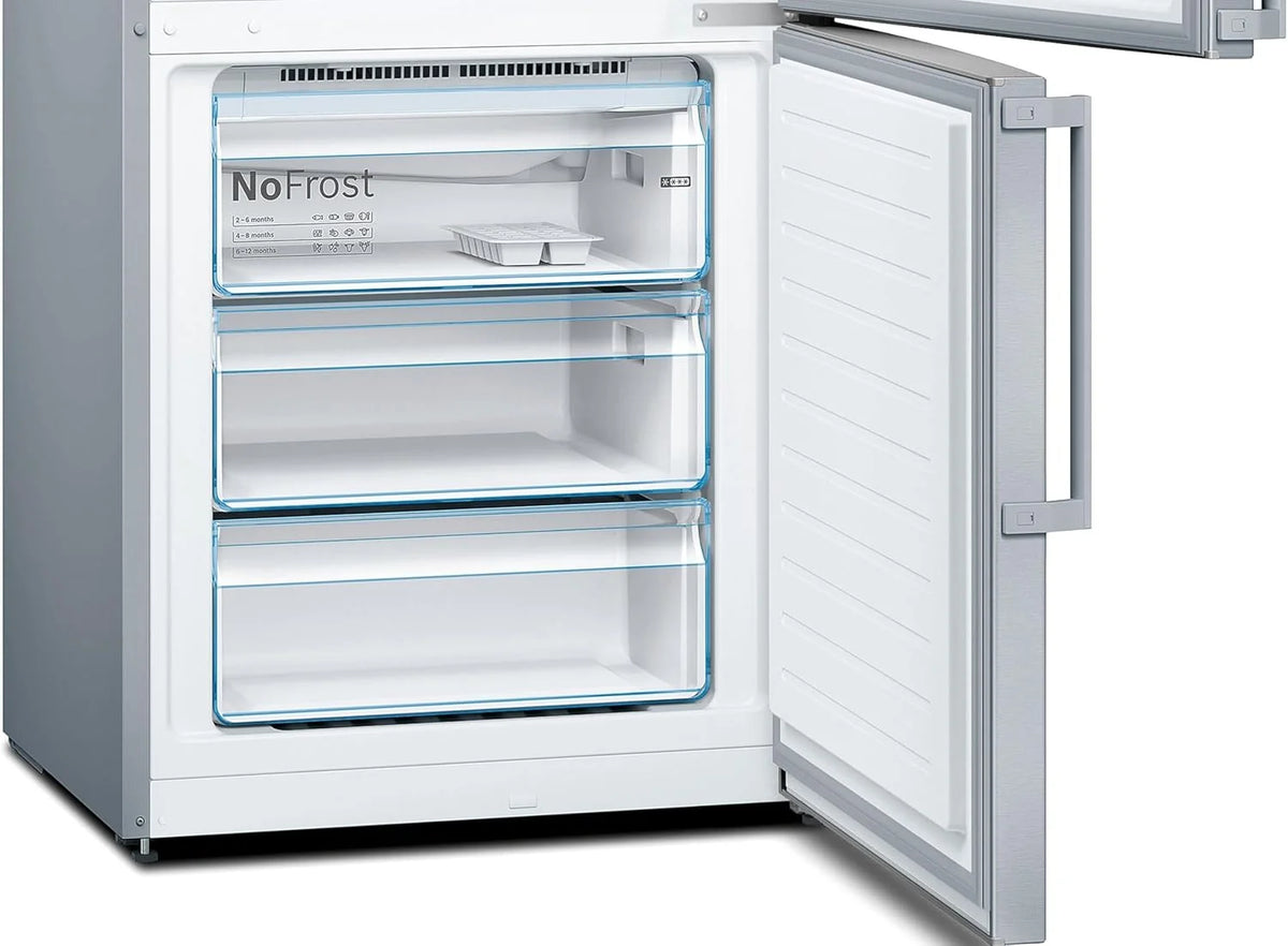 Bosch Série 4 - Combinado, NoFrost, 203 x 70 cm, 438 L, Tecnologia VitaFresh, Branco - KGN49XIDQ