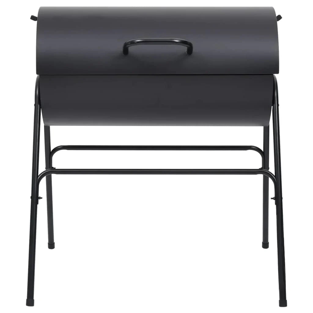 Parrilla 2026 com 2 grelhas de cozimento preta – Churrasqueira portátil de 80x95x90 cm em aço