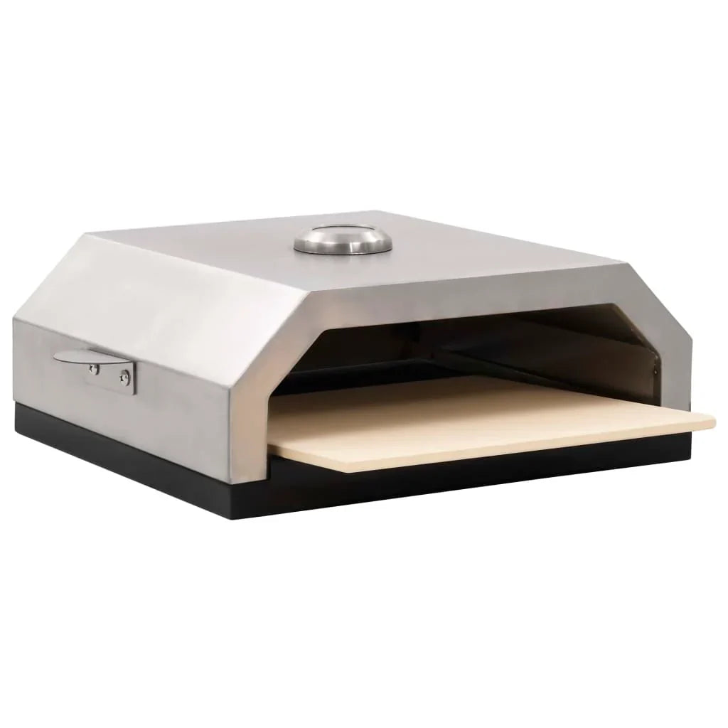 Forno de pizza com pedra cerâmica para churrasqueira carvão gás v1474