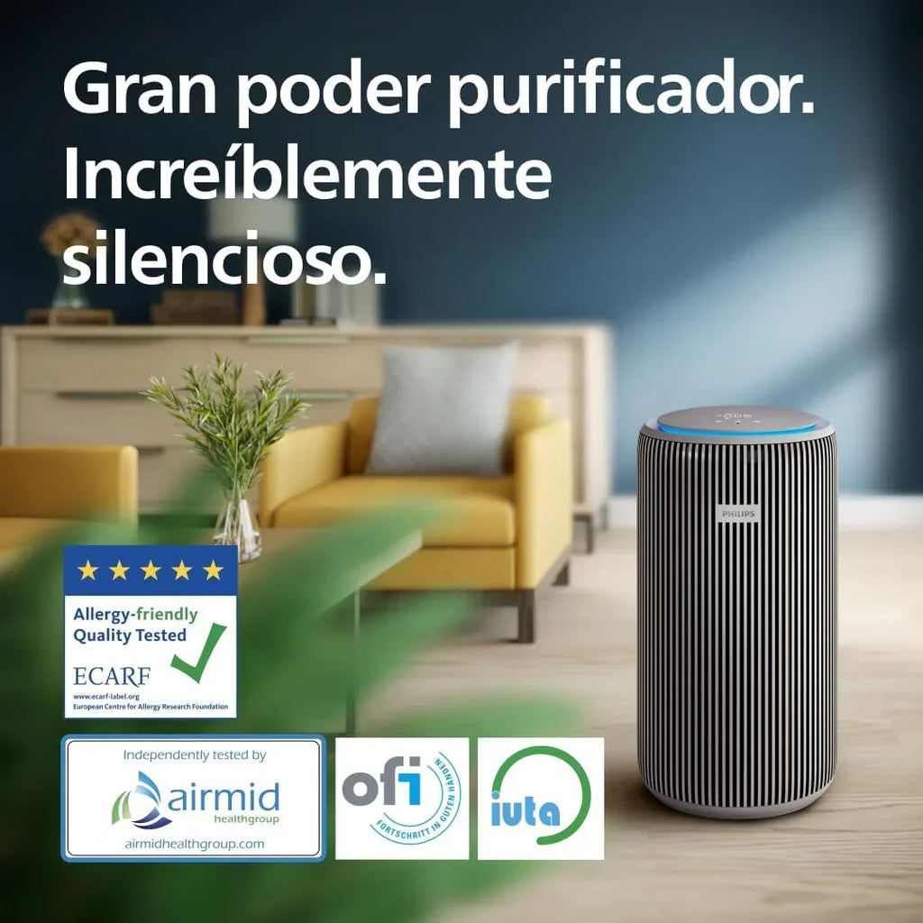 Purificador de Ar Inteligente Philips PureProtect Série 3200, Filtro HEPA e Carvão Ativo, CADR 500m³/h para 130m², Ultrassilencioso, Captura 99,97% dos Alérgenos, Aplicativo Conectado (AC3210/12)