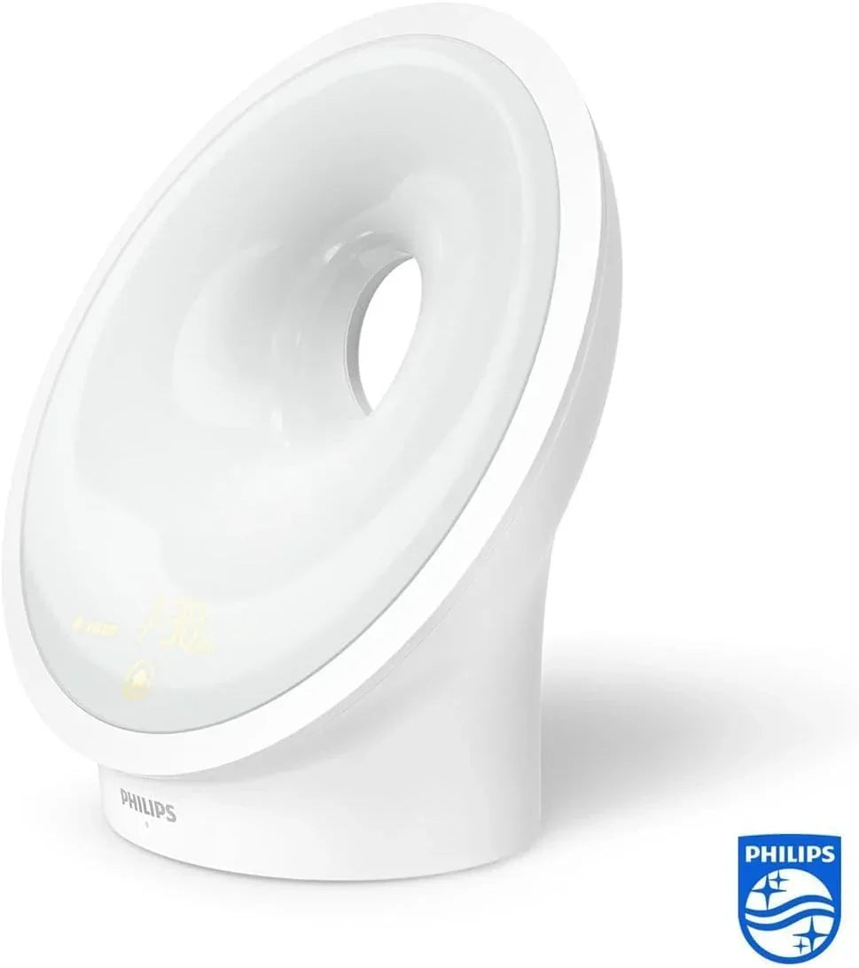 Philips Wake-up Light HF3651/01 Despertador com Luz Natural, Várias Luzes e Sons, Luz Noturna e Rádio FM, com Carregador para Celular, Plástico, Branco, 12 x 19 x 19 cm, 1 kg