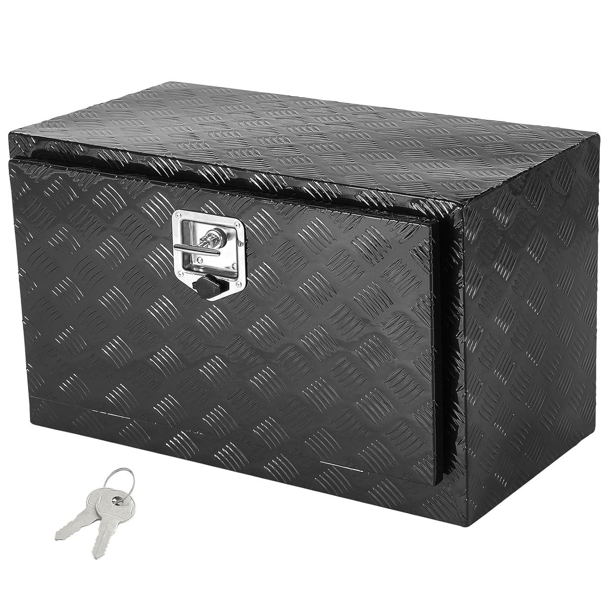 VEVOR Caixa de Ferramentas para Caminhões 914x432x457mm, Caixa de Chassis Inferior, Caixa de Armazenamento de Liga de Alumínio, Montagem Inferior com Trava e Chaves para Reboques, Caminhonetes, Preto