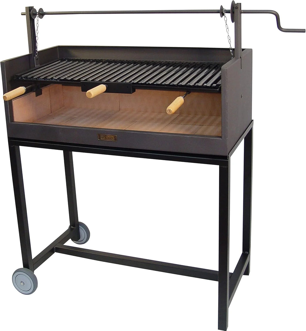 IMEX EL ZORRO Churrasqueira com Tijolo Refratário e Grelha Esmaltada, 90 x 45 x 102 cm