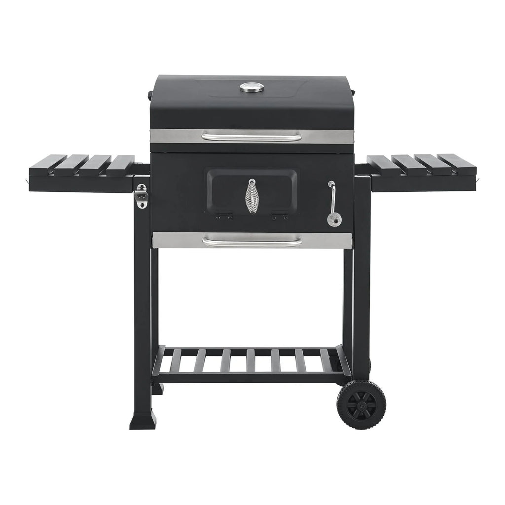Churrasqueira a Carvão Arnad com 2 Prateleiras Aço 105x135x48cm - Preto [casa.pro]