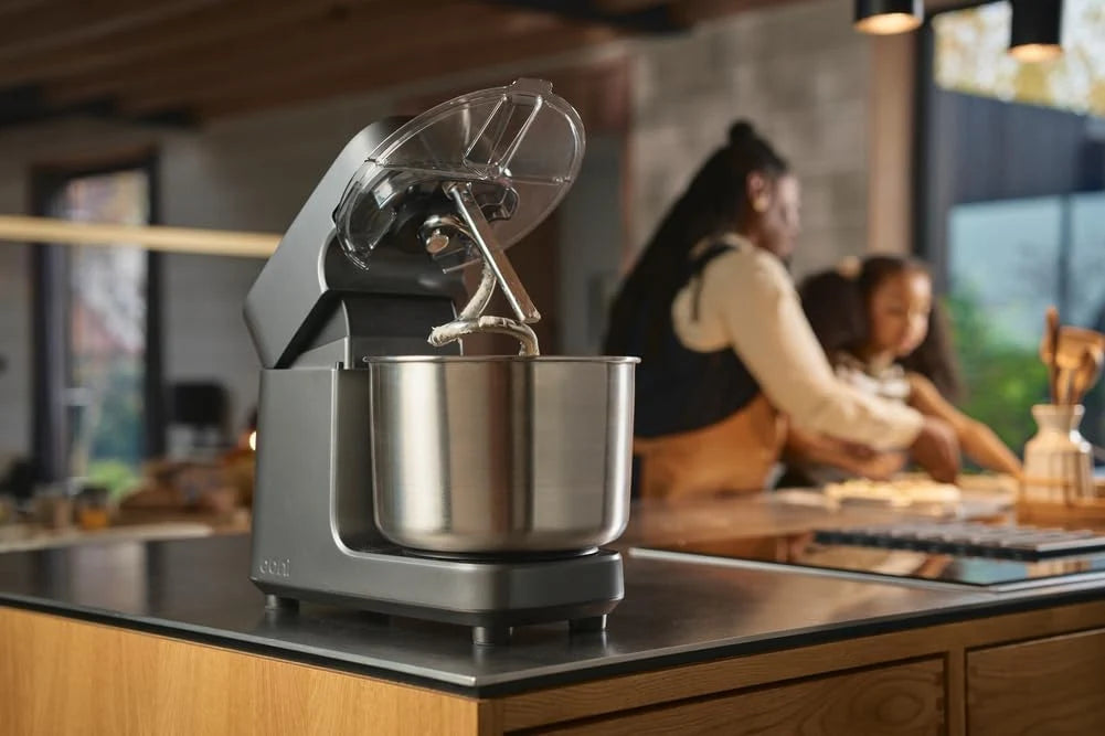 Ooni Halo Pro Batedeira Espiral Profissional de Massa 7,3L com Acessórios, 58 Velocidades – Ideal para Pão e Pizza – Cinza Antracite