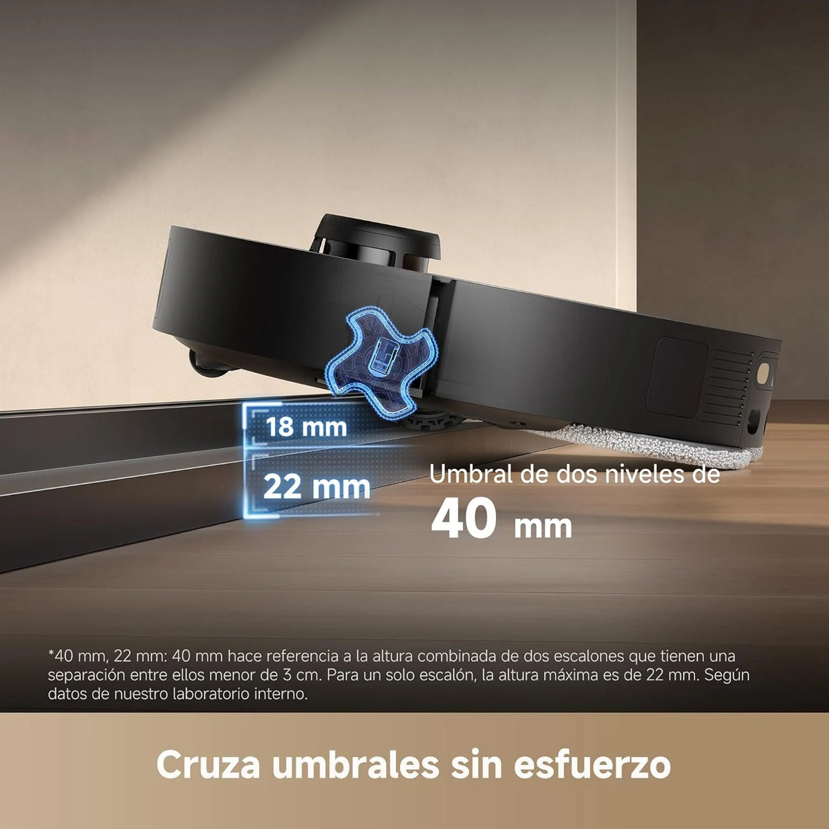 DREAME L40s Pro Ultra Robô Aspirador, 19.000 Pa, Escova Dupla HyperStream, Acesso a 4 cm de Altura, Escova Lateral Extensível e Elevável, Limpeza com Esfregão de Água Quente a 75 °C, Autolimpeza 3.0