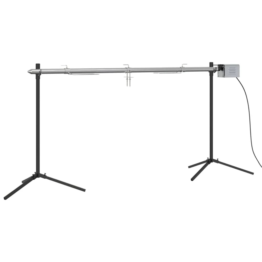 Conjunto De Churrasqueira Automática E Bandeja Vidaxl Aço Inoxidável
