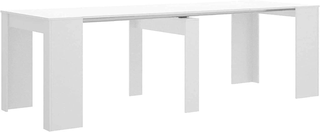 Mobelcenter - Mesa de Jantar Consola Extensível, Mesa para Sala de Estar, Hall ou Cozinha, Mesa Fole Extensível, Cor Cimento (1127)