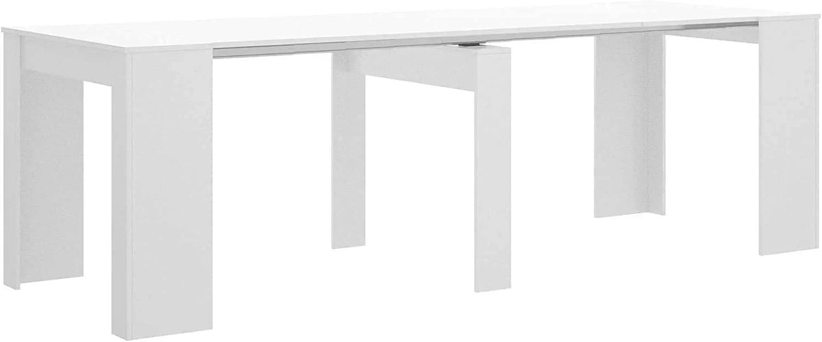 Mobelcenter - Mesa de Jantar Consola Extensível, Mesa para Sala de Estar, Hall ou Cozinha, Mesa Fole Extensível, Cor Cimento (1127)